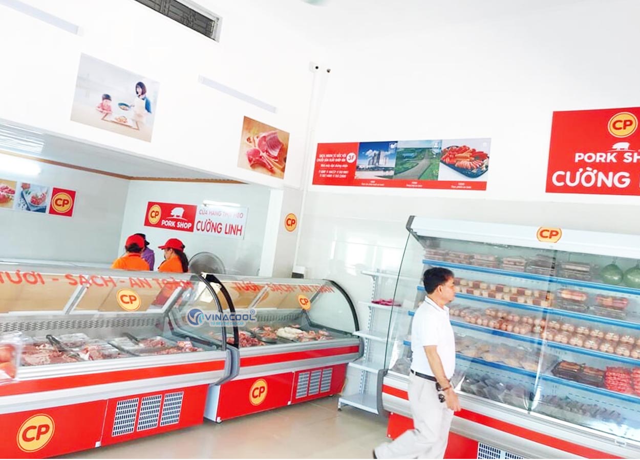 tu bảo quản thịt tươi có sấy kính