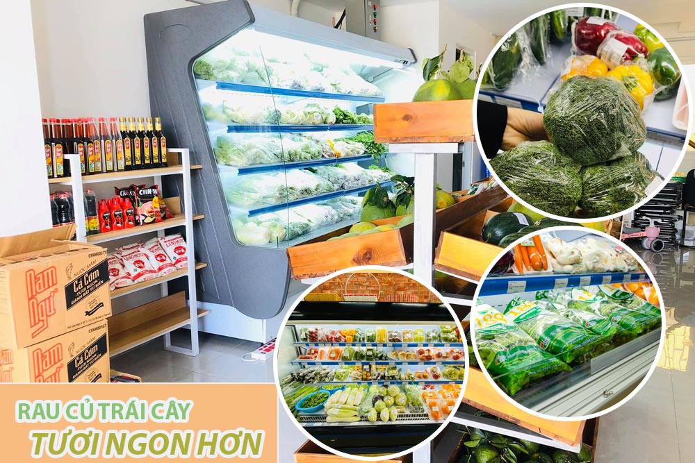 tủ để rau củ quả sạch