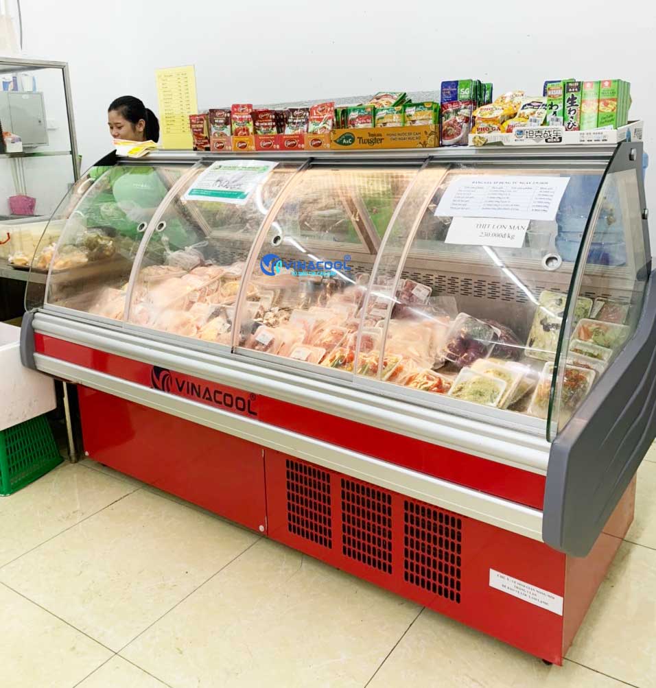 tủ mát trưng bày thịt tươi dài 2m