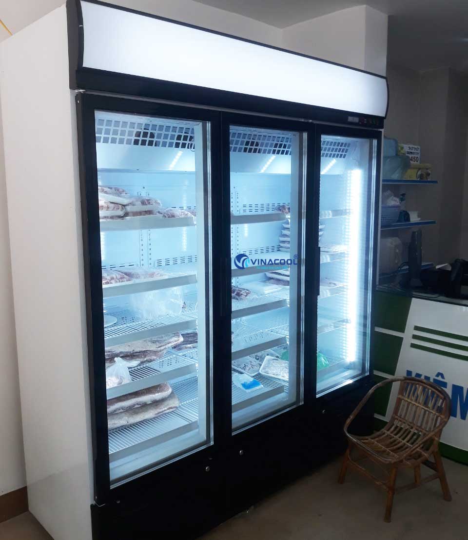 tủ đông đứng 3 cánh kính