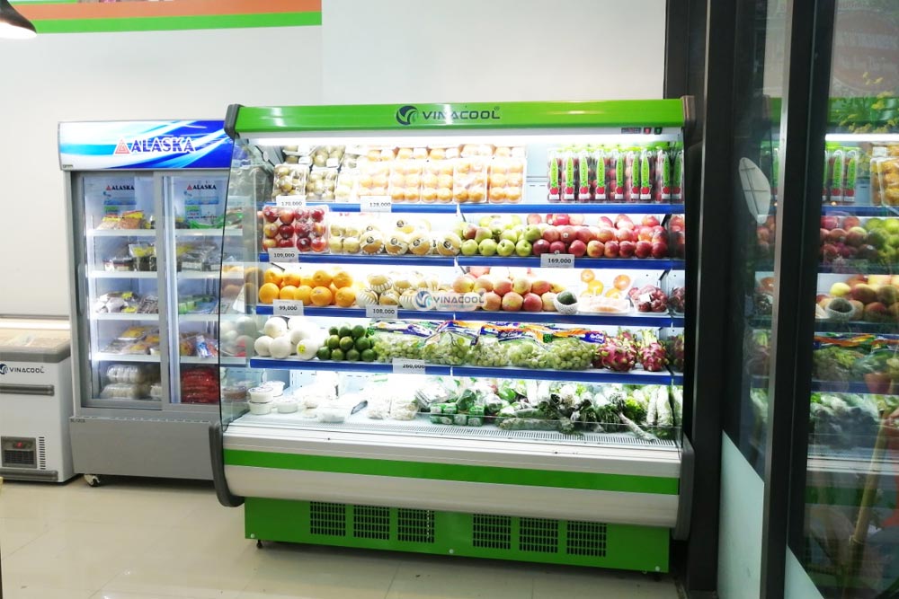 tủ mát không cửa vòm cong