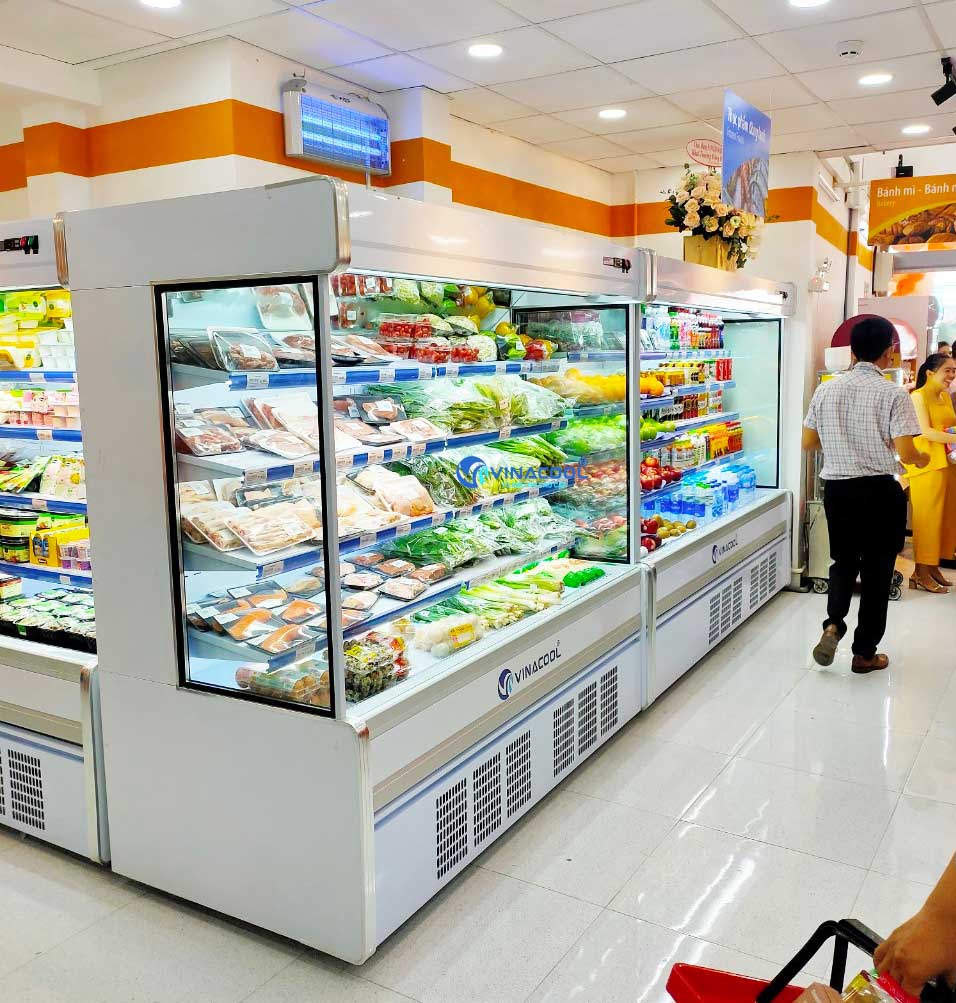 tủ mát dài 2m5 vuông trắng