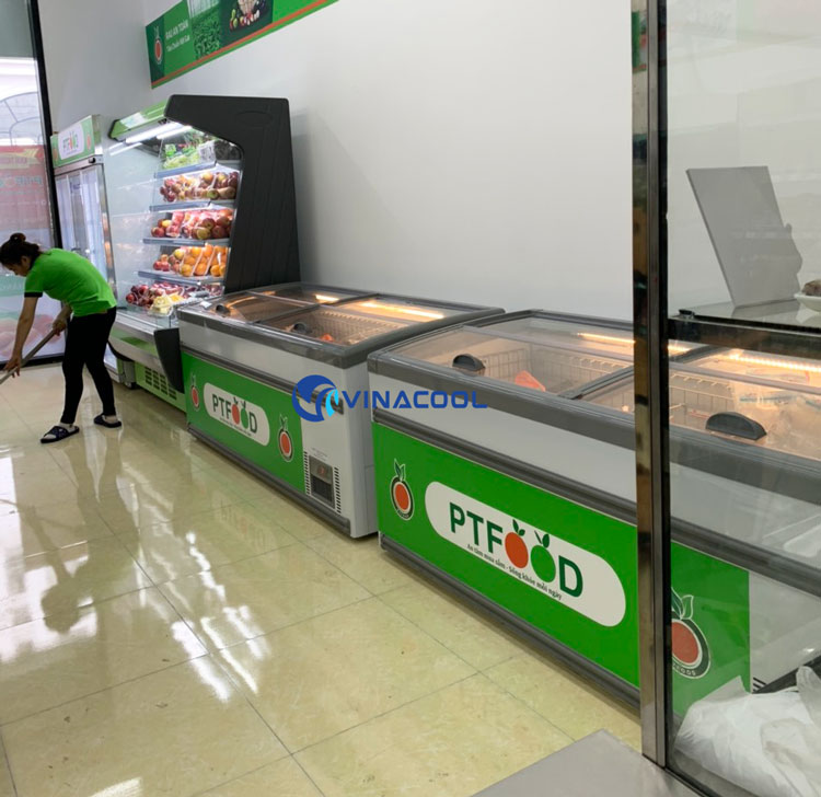 tủ đông trưng bày thực phẩm vinacool