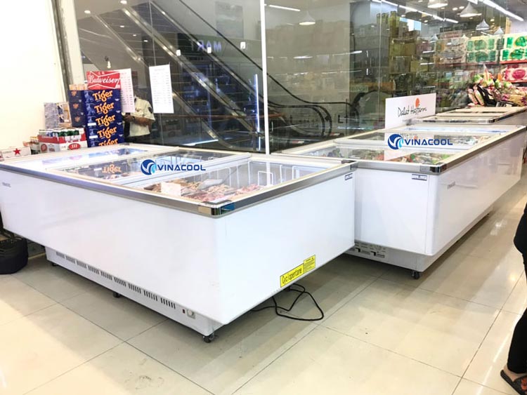 Tủ trưng bày thực phẩm kính phẳng