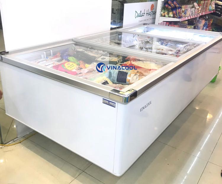 Tủ đông lạnh thực phẩm kính phẳng