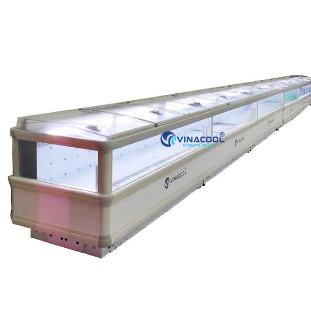Tủ đông 4 mặt kính chiều dài không giới hạn Vinacool