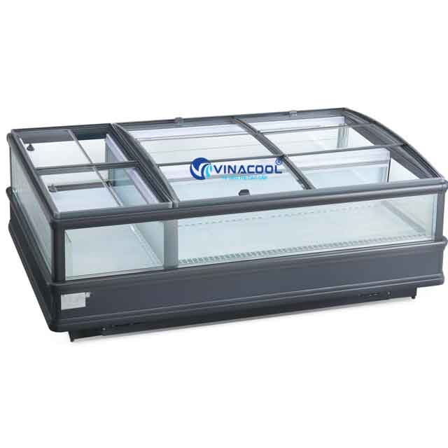 Tủ đảo đông lạnh siêu thị làm mát bằng quạt gió Vinacool