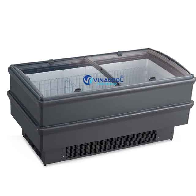 Tủ đông đảo kính phẳng dài 2m Vinacool