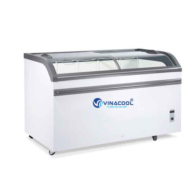 Tủ đông trưng bày đơn 2 cánh kính cong Vinacool