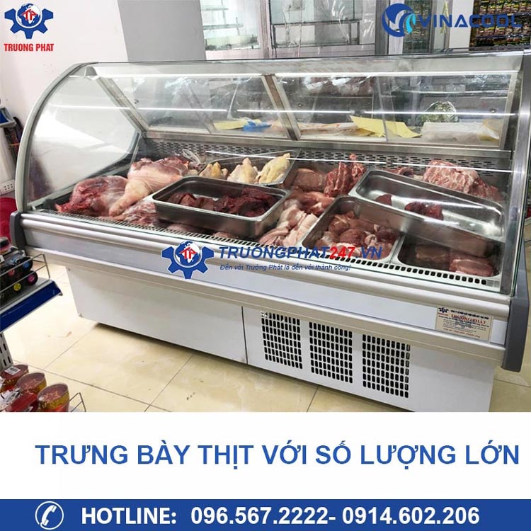 tủ trưng bày thịt tươi số lượng lớn
