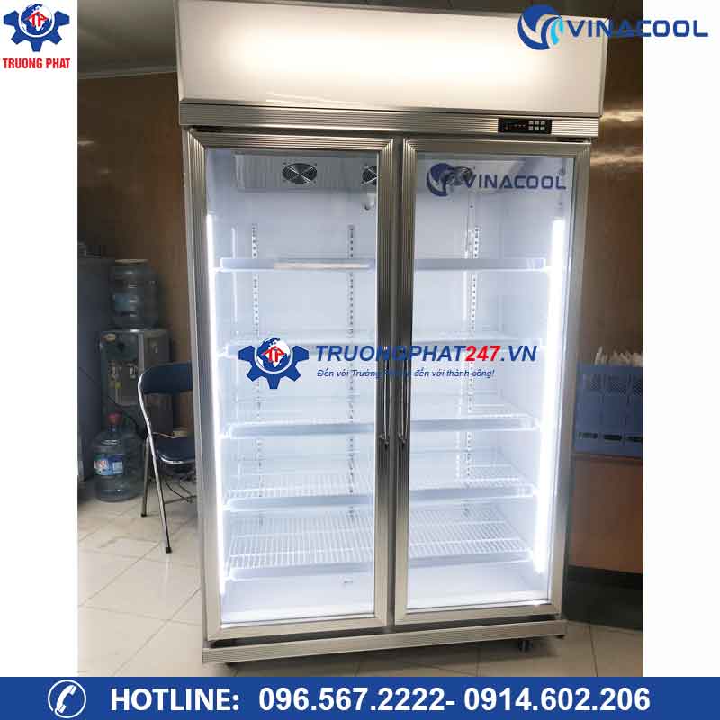 Tủ mát 2 cánh kính trưng bày hoa quả nước ngọt Vinacool LG-126