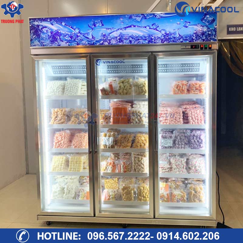 Tủ đông trưng bày thực phẩm 3 cánh kính Vinacool SLD-1800FS