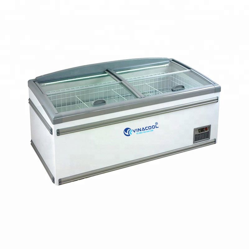 Tủ đông trưng bày thực phẩm Vinacool nằm tự xả đá