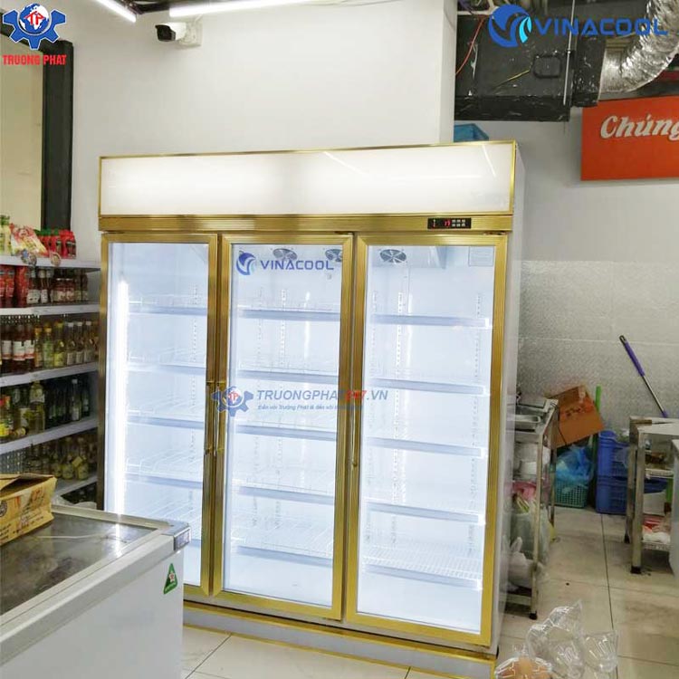 tủ mát trưng bày hoa quả 3 cánh kính