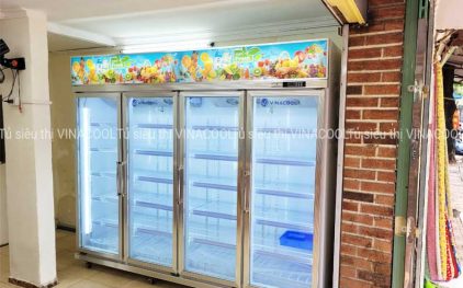 Tủ mát 4 cánh kính Vinacool – sự lựa chọn hoàn hảo cho mọi siêu thị